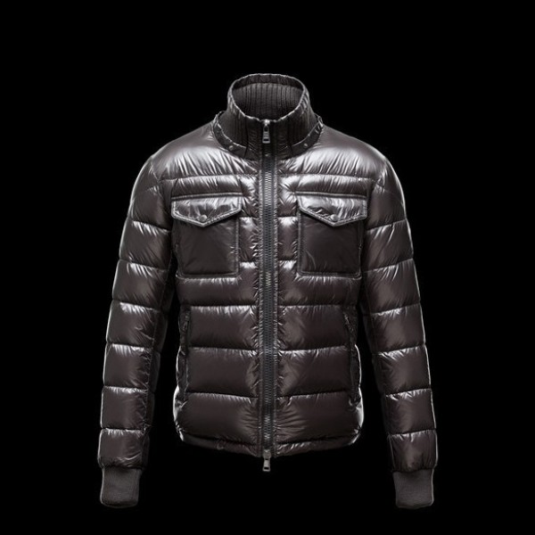 Moncler corto nero Zipper Slash e tasche caldo Uomo Cappotti uscita